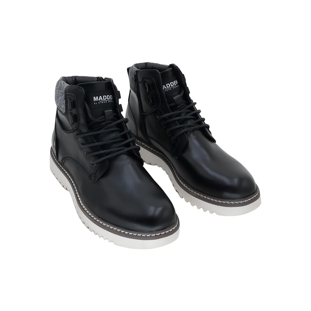 Steve Madden Mens Delwar Lace-Up Boot Black Size 9